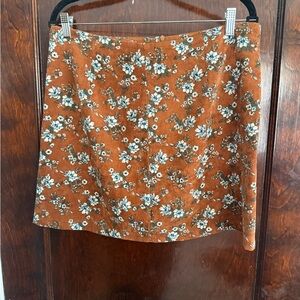 Floral Brown Skirt